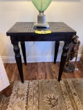 THE UTTERMOST CO. WOVEN TOP SIDE TABLE, 24