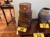 SET OF 3-ROUND STORAGE BOXES, RETAIL $78