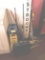 LOT OF CLEANING TOOLS, FAN, RECYCLING BIN W/ LID