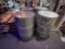 BID PRICE X 4 - (4) S/S 55-GAL. DRUMS W/ 4-ULINE BARREL DOLLIES