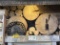 LOT: TRACTOR SEAT, HAND SAW, SPLITTING AXE & MAINE CRAFT PIRATE FLAG