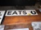 EATS WOODEN SIGN 4' X 11