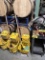 RUBBERMAID MOP BUCKET W/ RINGER, MOP HANDLE & PAD
