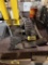 LOT OF ASSORTED AXE HEADS, METAL RUM SIGNS, GASOLINE CAN
