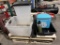 LOT: PLASTIC STORAGE TOTES, IGLOO POORTABLE COOLER, BUS TUB, WATER BOTTLE