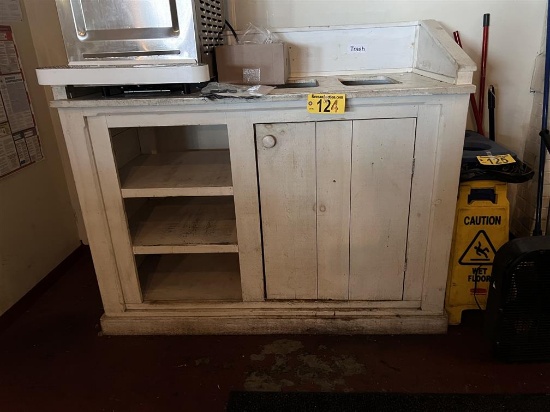WOOD 5' X 28" SERVICE / TRASH RECEPTACLE