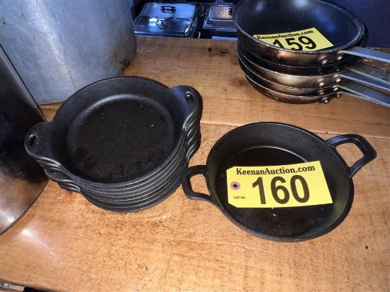 BID PRICE X 9 - (9) 6.5" CAST IRON SKILLETS