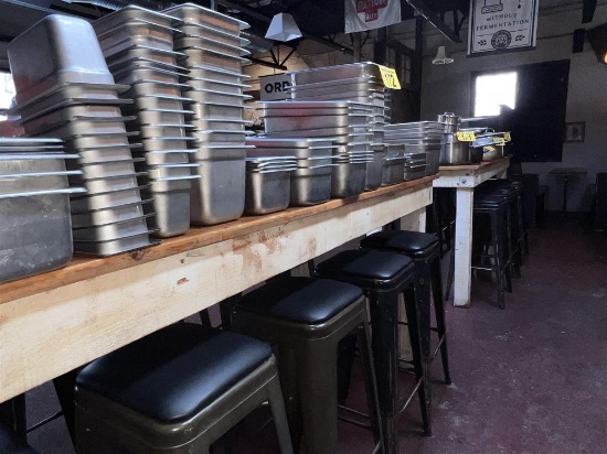 LOT: 79-ASSORTED S/S INSERTS W/ 35-LIDS