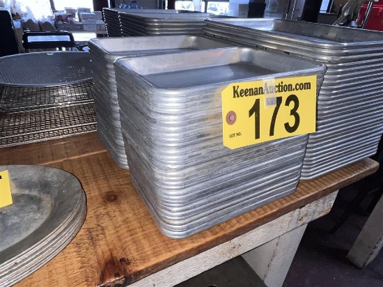 LOT OF 60-ALUMINUM SERVING TRAYS, 9.5"