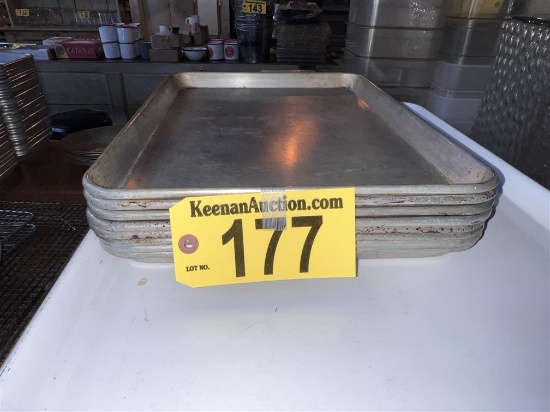 BID PRICE X 8 - (8) ALUMINUM SHEET PANS, HALF SIZE