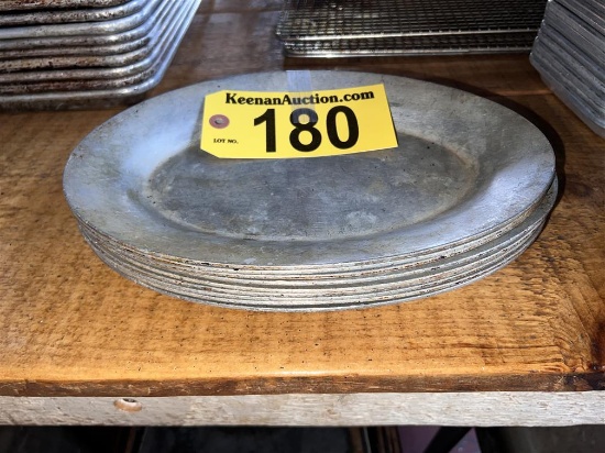 BID PRICE X 9 - (9) 12" ALUMINUM SIZZLE PLATTERS