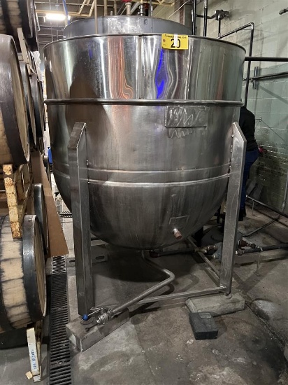 S/S 300-GAL. JACKETED STEAM KETTLE