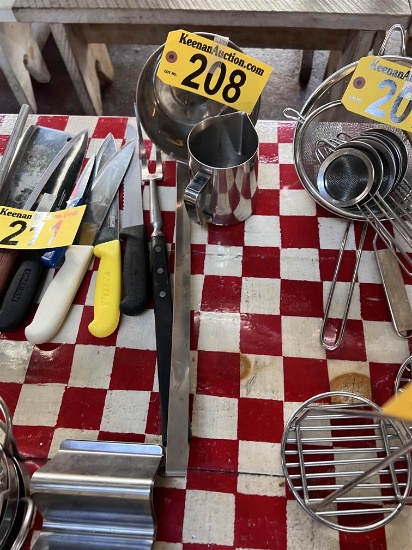 LOT: S/S CREAMER & 6.5" DIA. S/S LADLE
