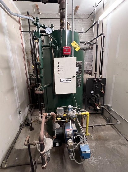 2004 COLUMBIA MODEL CT15 NATURAL GAS BOILER, 630,000 BTU, 15HP