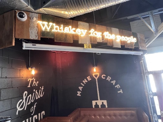 8' NEON SIGN "WHISKEY FOR THE PEOPLE"