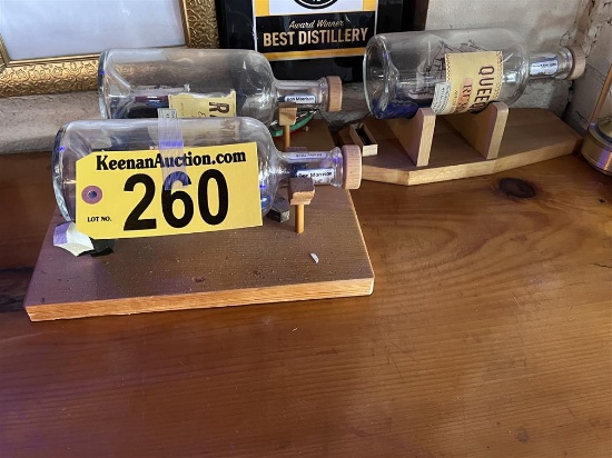 BID PRICE X 3 - (3) SHIPS IN-A-BOTTLE
