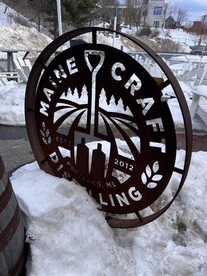 53" STEEL MAINE CRAFT DISTILLING SIGN