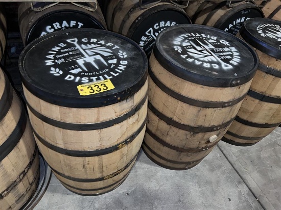 BID PRICE X 2 - (2) MAINE CRAFT DISTILLING WHISKEY BARRELS