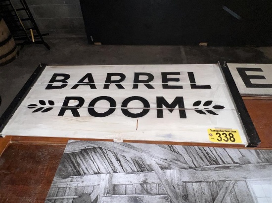 BARREL ROOM WOODEN SIGN 4' X 22"
