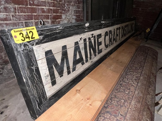 MAINE CRAFT DISTILLING SIGN, 12' X 24"