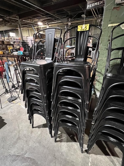 BID PRICE X 14 - (14) METAL STACKING PATIO CHAIRS