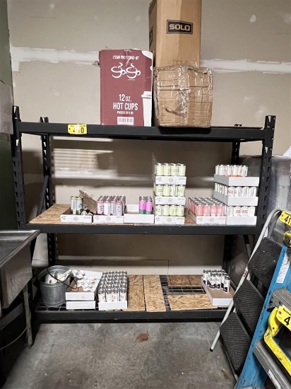 HEAVY DUTY 3-SHELF GRID DECK STORAGE RACK, 77"W X 24"D X 6'H