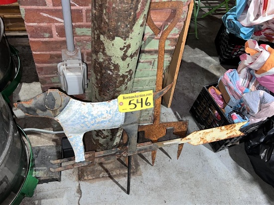 WEATHERVANE, 2-DECORATIVE MALT RAKES