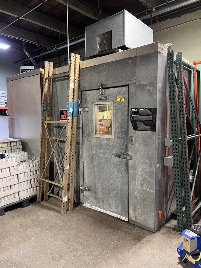 CUSTOM WALK IN COOLER W/ REMOTE COMPRESSOR, 12'7"W X 10'D X 101"H