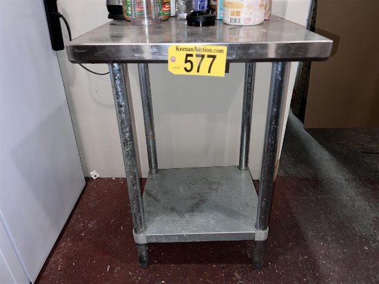 24" X 24" S/S APPLIANCE STAND W/ LOWER GALVANIZED SHELF