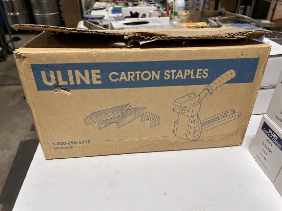CASE OF ULINE C5/8" CARTON STAPLES, 25,000 COUNT