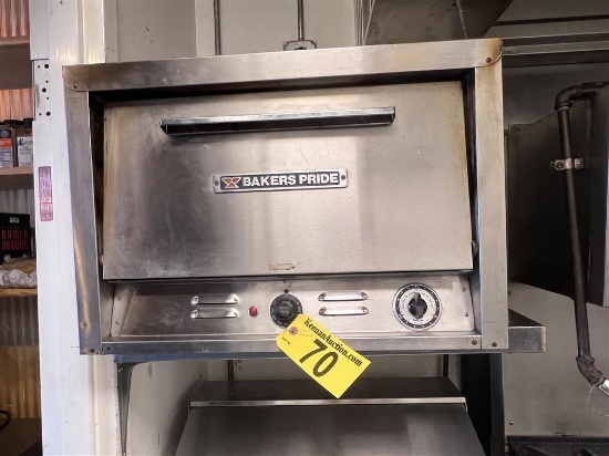 BAKERS PRIDE STONE DECK ELECTRIC PIZZA OVEN W/ S/S WALL MOUNT APPLIANCE SHELF