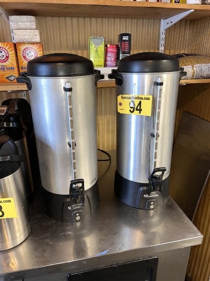 BID PRICE X 2 - (2) PROCTOR SILEX COMMERCIAL 100-CUP PERCOLATORS
