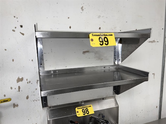 BID PRICE X 2 - (2) S/S 24" WALL SHELVES