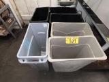BID PRICE X 6 - (6) ASSORTED TRASH CANS