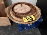 BID PRICE X 4 - (4) ASSORTED WOOD SERVING TRAYS