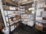 LOT OF ASSORTED PLASTIC FOOD CONTAINERS & PAPER PRODUCTS