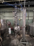 TIGPRO S/S CONTINUOUS STILL, 8-PLATE COLUMN W/ DEPHLEGMATOR TOP & TUBE CONDENSER