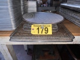 LOT OF 8-ASSORTED COOLING RACKS, 1-PIZZA SCREEN