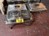 BID PRICE X 3 - (3)  CHAFING PAN SETS W/ CHAFING FUEL