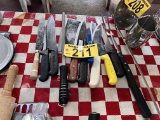 LOT OF ASSORTED CUTLERY, 2-HATCHETS