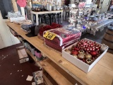 MISC. LOT: CURTAINS, GIFT BAGS & MAINE CRAFT DISTILLING HATS, T-SHIRTS