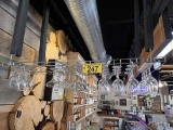 4' WINE GLASS RACK W/ 29-PC ASSORTED STEMWARE