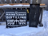 LOT OF 2-DISTILLERY SIGNS: