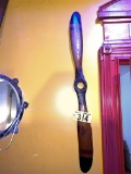 WOODEN AIRPLANE PROP & CONTENTS OF OFFICE: CHAIRS, DESK, LAMP, HP PRINTER