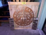 MAINE CRAFT DISTILLING METAL SIGN & 2-METAL CARD HOLDERS, 4' X 45