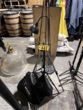 LOT: 3-AUDIO TRIPODS W/ METAL FOLDING SHEET MUSIC STAND