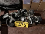 LOT OF 9-ASSORTED CASTERS, 4