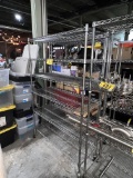SEVILLE CLASSICS S/S 6-SHELF WIRE STORAGE RACK, ON CASTERS, 4' X 18