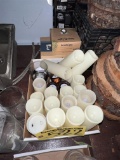 LOT OF ASSORTED TEA LIGHT CANDLE HOLDERS & TEA LIGHTS
