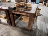 BID PRICE X 5 - (5) 8' X 3' WOODEN PUB TABLES